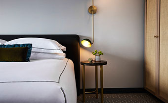 Queen Guest room, flower, nightstand, closet